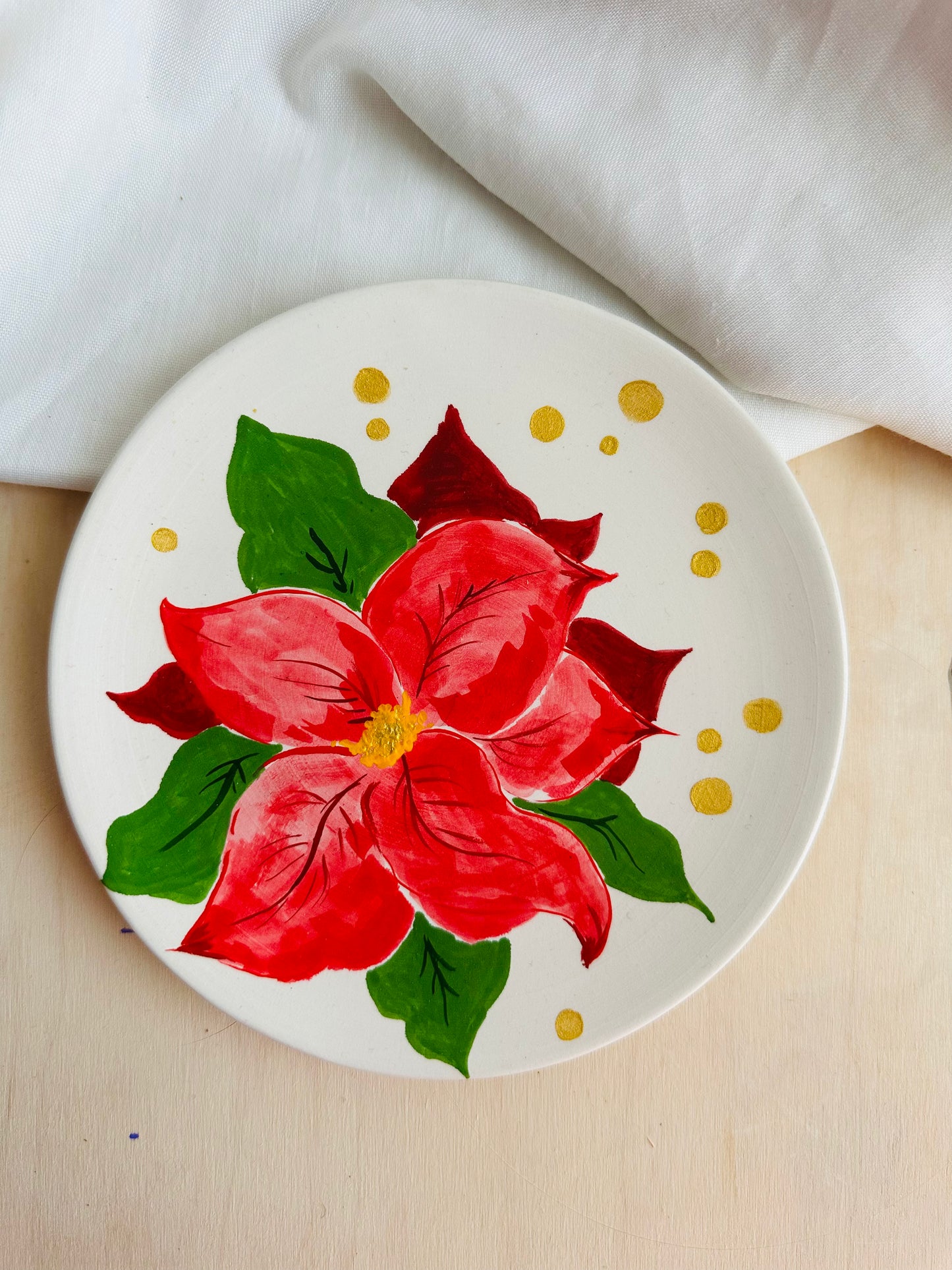 Plato mediano Flor de Pascua.