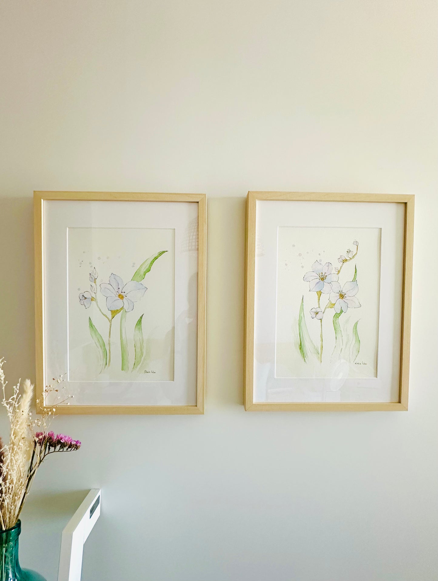 Ilustraciones Invierno mágico (conjunto de dos láminas).