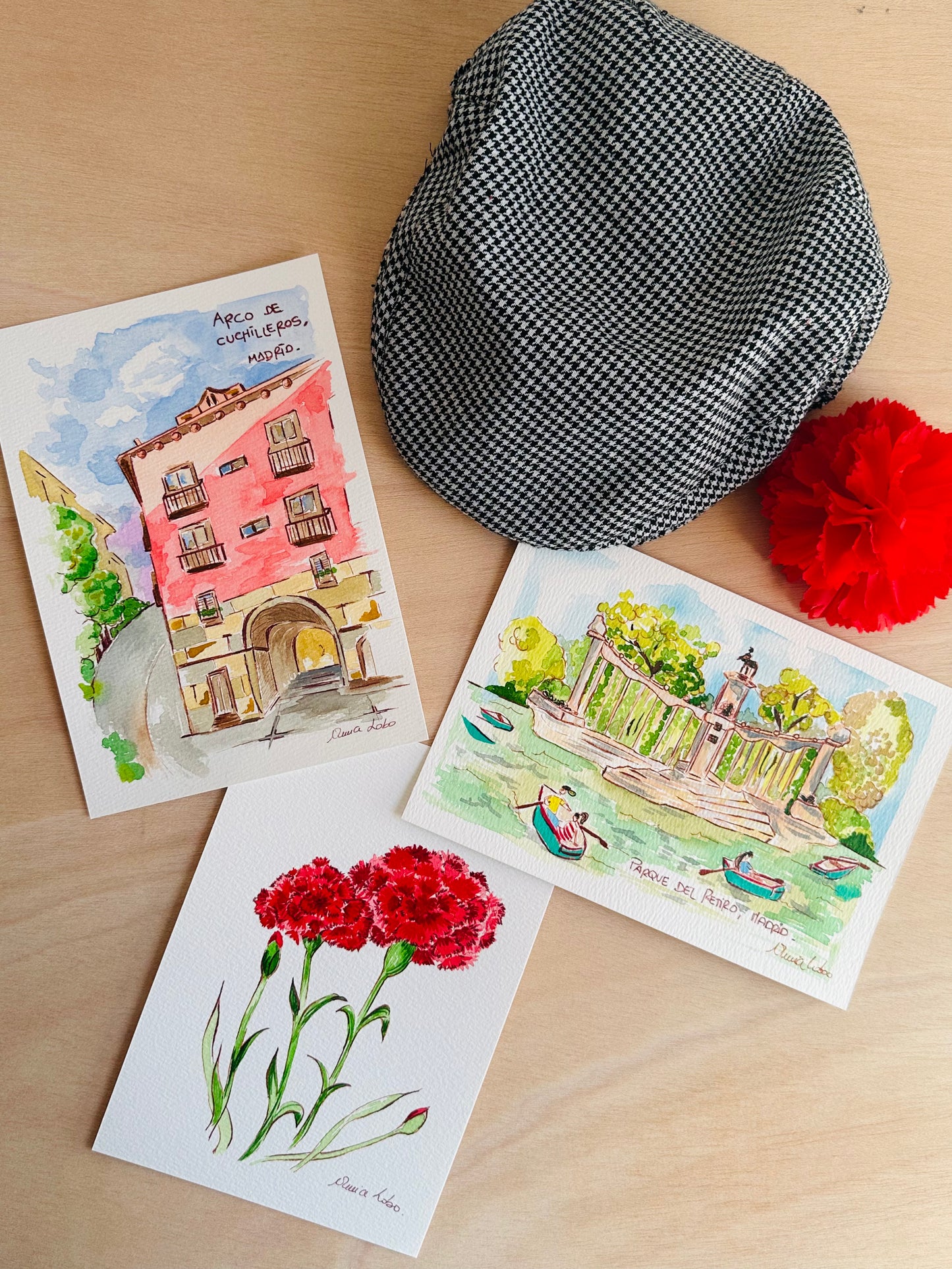 ¡Pack chulapo! Tres ilustraciones preciosas de Madrid.