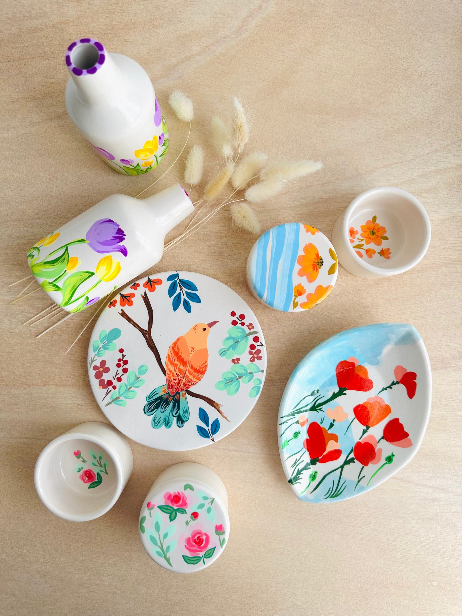 ¡Colección de primavera! Tulipanes en casa.