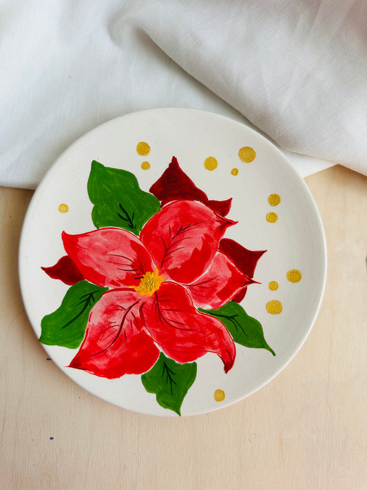 Plato mediano Flor de Pascua.