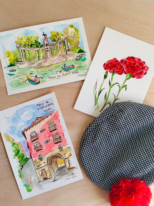 ¡Pack chulapo! Tres ilustraciones preciosas de Madrid.